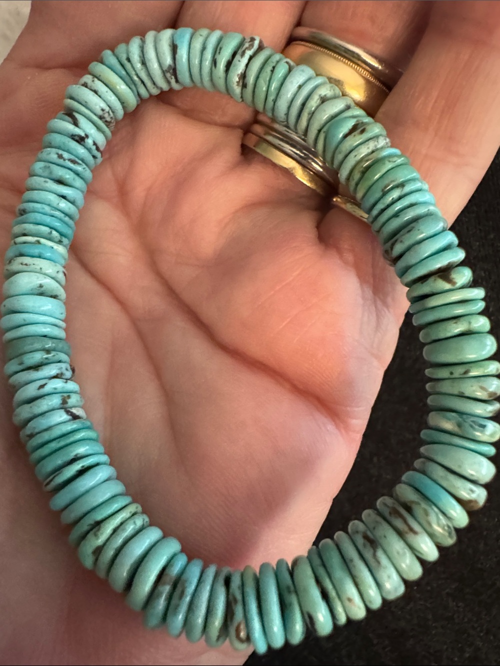 “Caterpillar”Turquoise Beaded Stretch Bracelet - Women Jewelry